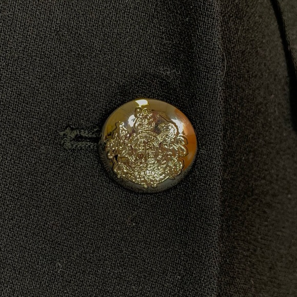 Lauren Ralph Lauren size 4 black wool vintage double breasted embroidered blazer - Picture 10 of 16